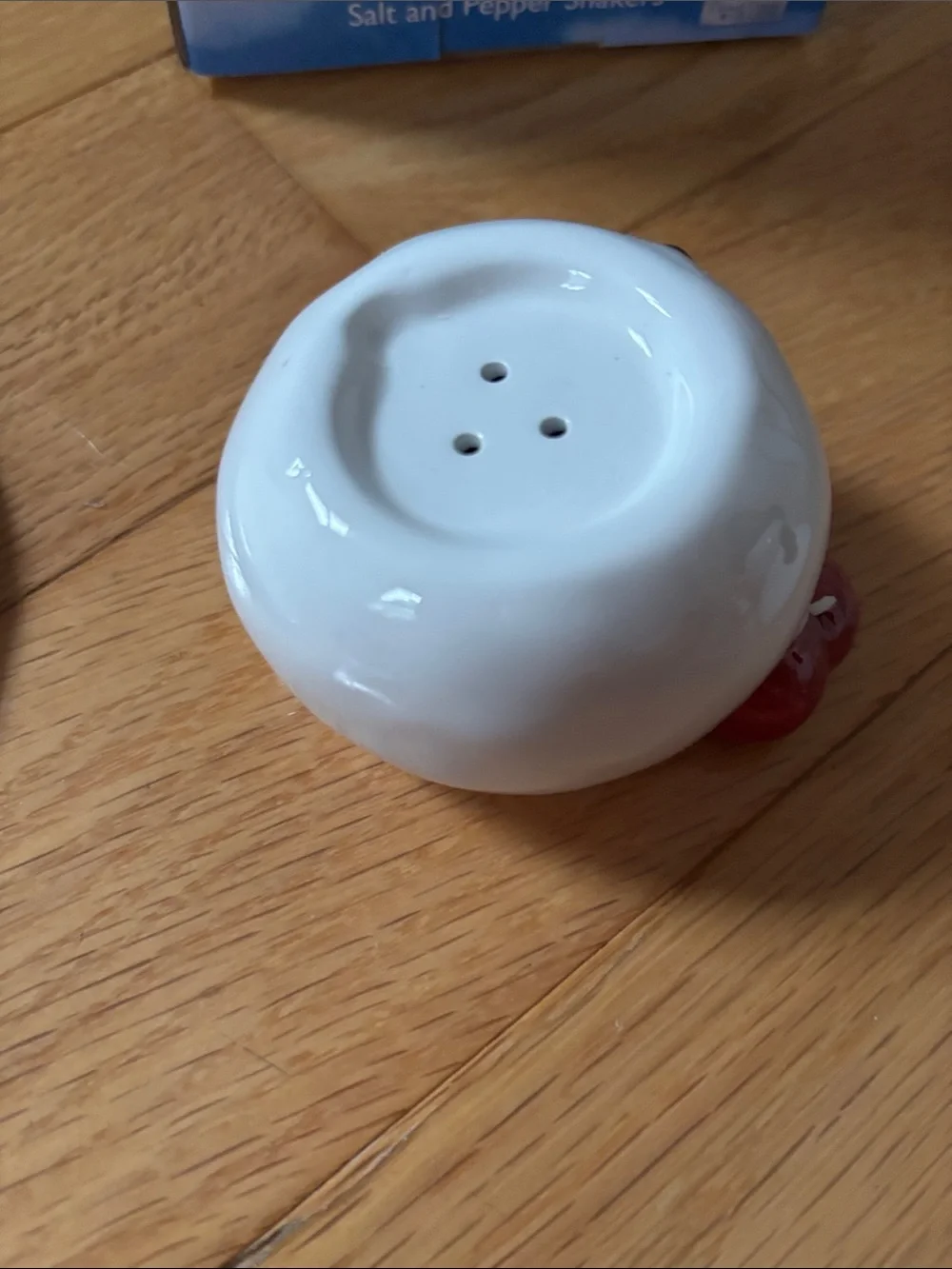Ceramic Snowman Figurine with Black Top Hat and Green Band